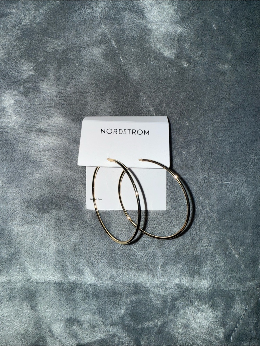 Nordstrom Shiny Gold Thin Hoop Earrings